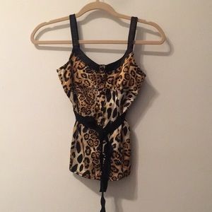 Guess leopard print tank